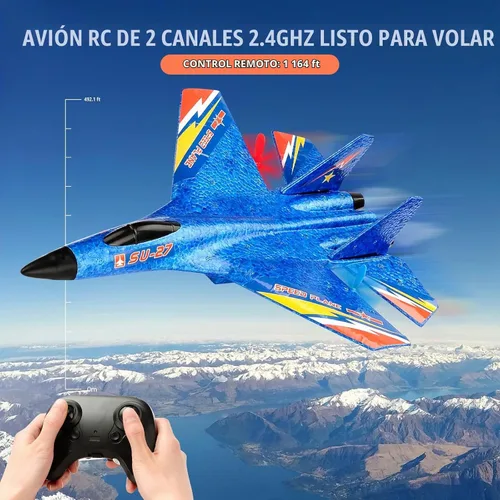 Vista 9 de SU27 RC Fighter Plane Principiante Avión RC 6-Axis Estabilizador Amarillo