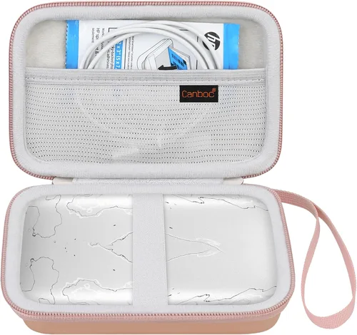 Vista 9 de Canboc Funda rígida para impresora fotográfica instantánea HP Sprocket Select portátil de 2.3 x 3.4 (Eclipse), bolsa de malla compatible con papel
