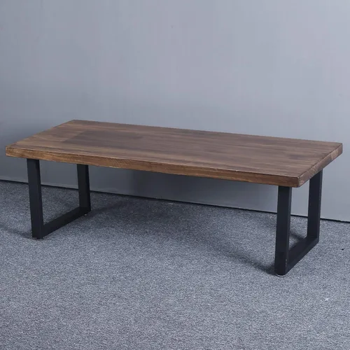 Vista 5 de MBQQ Patas para muebles de 15.7" de altura 17.7" de ancho, tubo cuadrado rústico decorativo, patas de mesa de metal resistente, patas de escritorio
