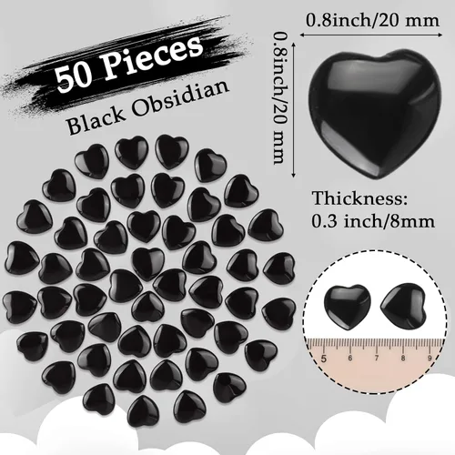 Vista 2 de Gerrii 50 piedras curativas de corazón a granel, piedras inspiradoras de corazón de cuarzo, regalo para mujeres, bolsillo de amor, pulido natural