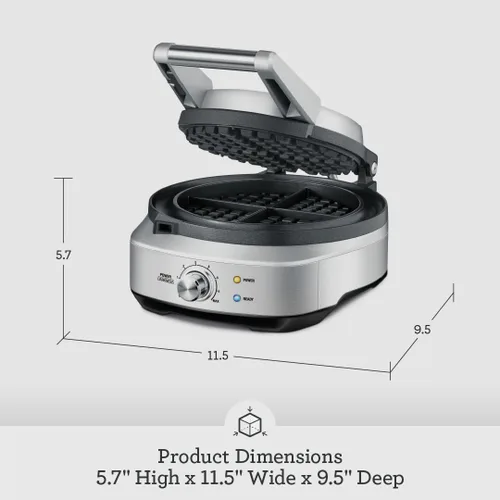Vista 10 de Breville BWM520XL - Máquina para hacer gofres sin ensuciar, acero