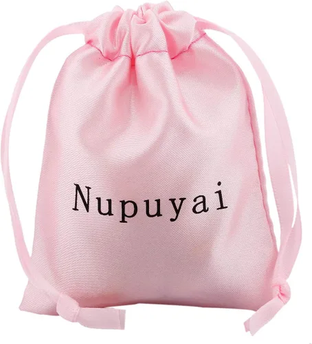 Vista 4 de Nupuyai - Pendientes para mujer, diseño de corazón con piedra de corazón