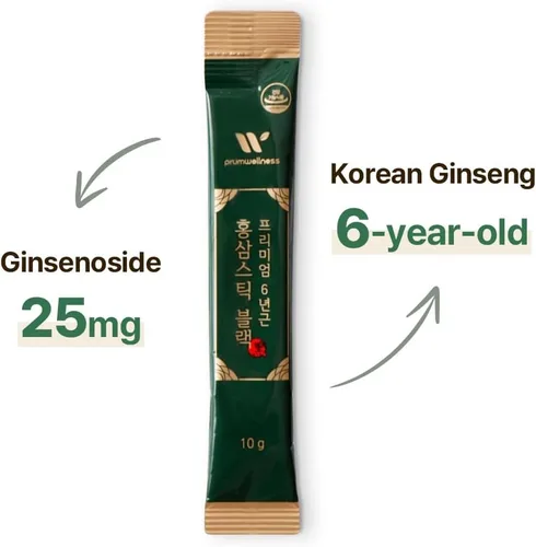 Vista 3 de K-Herb Palitos de ginseng rojo coreano – Premium – Palitos líquidos portátiles con extracto coreano sin conservantes (ginseng negro