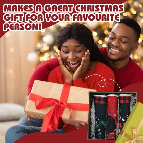 Vista 5 de Hosuly 6 Piezas Toallas de Cocina Navideñas Afroamericanas Paños de Platos de Santa Negro Toallas de Mano Navideñas Negras y Rojas Santa Ángel Acebo