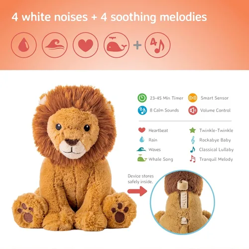 Vista 4 de Cloud b Máquina de sonido con ruido blanco y sonidos relajantes Animal de peluche tierno Configuraciones ajustables y apagado automático