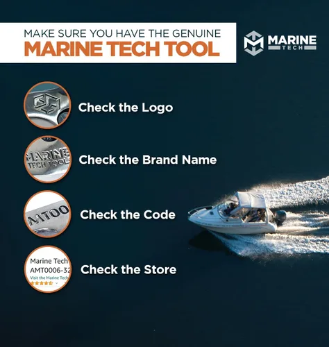Vista 5 de Marine Tech Tools - Llave de pasador Mercury de 1.220 in (AMT0021), llave de pasador fuera de borda ajustable con pines S-5, herramientas fueraborda