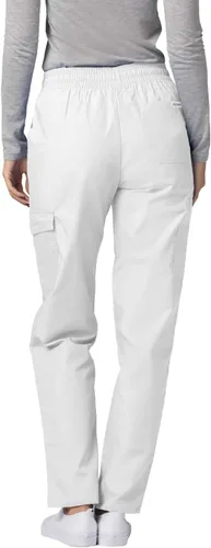 Vista 5 de Adar - Conjunto de uniforme médico universal para mujer con parte superior frontal y pantalones con múltiples bolsillos