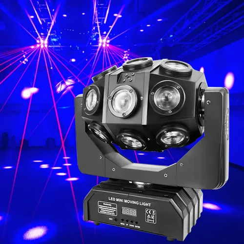 Vista 4 de Iluminación giratoria de 360° de DJ de las luces del haz de la etapa con 18