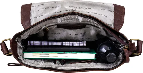 Vista 4 de Antonio Valeria Bolso bandolera de cuero prémium para hombre de Robert