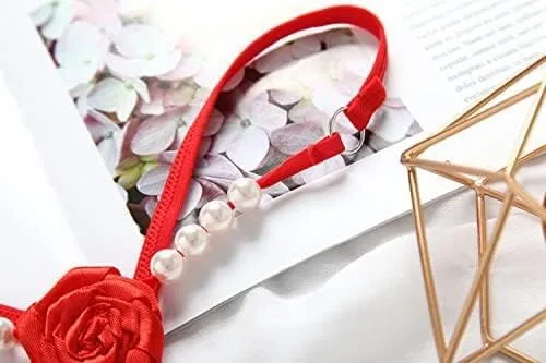Vista 4 de Tanga con cuentas de flores de rosas y tanga con espalda en T para mujer, ropa interior sexy micro