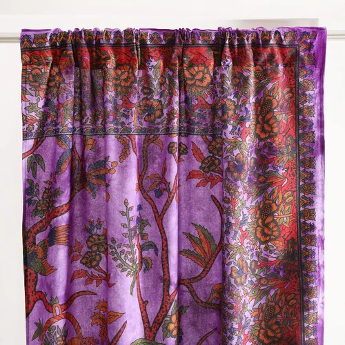 Vista 12 de Popular Handicrafts Paneles de cortina de mandala de teñido anudado con diseño de árbol de la vida, estilo hippie indio, color verde