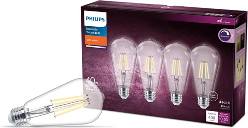 Vista 12 de PHILIPS LED 60W A19 Paquete de 8 bombillas de luz diurna ultra definición (5000 K) 800 lúmenes (8 W = 60 W) regulables sin parpadeo Ámbar (2000k)