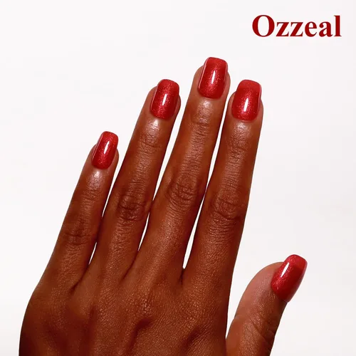 Vista 4 de Esmalte de Uñas en Gel con Purpurina, Esmalte de Uñas en Gel con Purpurina Rojo Sangre Brillante con Destellos, Esmalte de Uñas en Gel con Purpurina