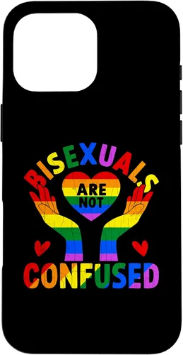 Vista 19 de iPhone 16 LGBTQ Gay Lesbian Funny Bisexuals Not Confused Pride Graphic Case