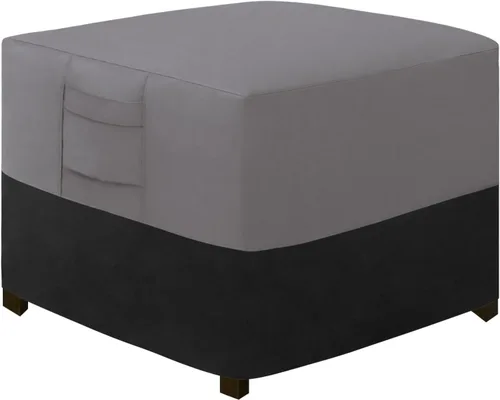 Vista 26 de Easy-Going Funda otomana para exteriores, funda impermeable para otomana de patio, funda resistente para muebles de exterior con asas acolchadas