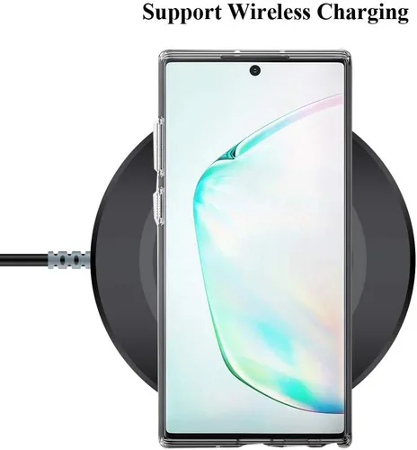 Vista 8 de Unov Funda para Galaxy Note 10 Plus Note 10 Plus 5G, transparente, con diseño, TPU suave, absorción de golpes, patrón delgado en relieve protector
