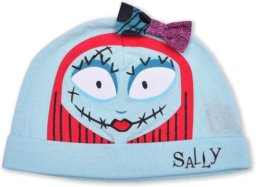 Vista 4 de Disney Nightmare Before Christmas - Conjunto de vestido y gorra para niñas recién nacidas y bebés, multicolor