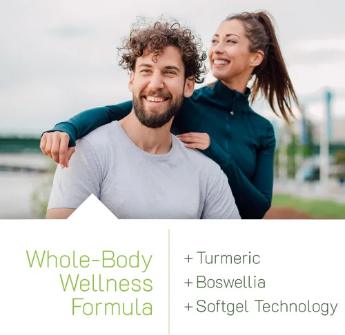 Vista 4 de Irwin Naturals Turmeric+ para todo el cuerpo - BioPerine Complex Absorción Mejorada - 60 cápsulas blandas líquidas