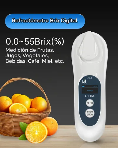 Vista 4 de Refractómetro Brix digital 3 en 1 con ATC/Índice de refracción (RI), medición precisa con cubierta de bloqueo de luz, prueba rápida en pantalla