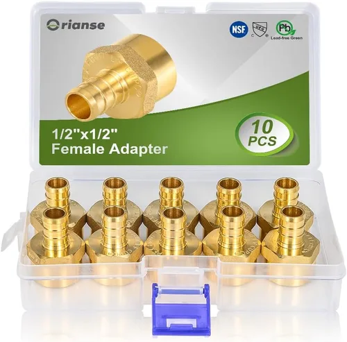 Vista 17 de Paquete de 2 adaptadores hembra Pex X 1 pulgada FIP de 1 pulgada, tubo Pex de 1 pulgada a rosca hembra NPT de 1 pulgada, puerto completo, sin plomo
