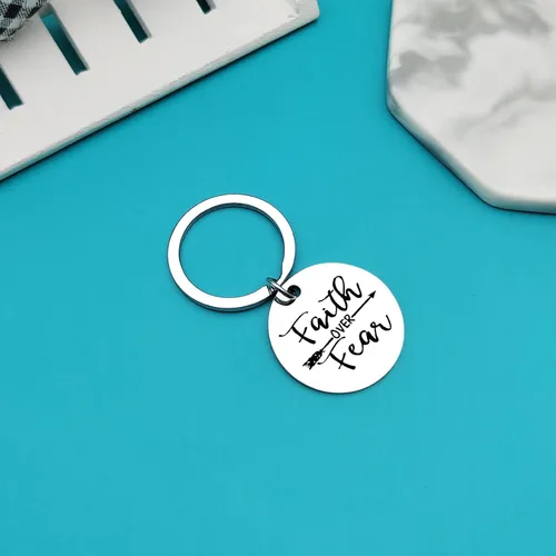 Vista 4 de Xiahuyu Llavero cristiano de regalo, con versículo bíblico, regalo de bautismo, regalo de comunión, regalos religiosos inspiradores para mujeres