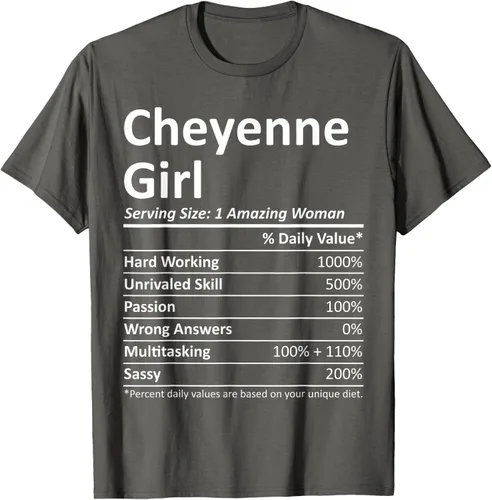 Vista 40 de CHEYENNE GIRL WY WYOMING - Camiseta divertida de regalo de City Home Roots USA, Negro, S