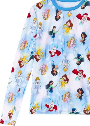 Vista 5 de Cuddl Duds Conjunto de ropa interior térmica para niñas, diseños de Frozen, Princesas Disney y Star Wars, capa base larga John para niños