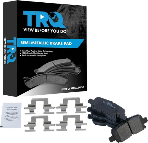 Vista 198 de TRQ Pastillas de freno delanteras semi metálicas compatibles con Ford Expedition 2018-2021 F-150 2018-2020 Lincoln Navigator 2018-2022
