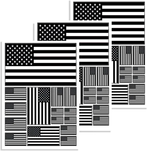 Vista 29 de CANTENDO Paquete de 3 calcomanías de bandera afroamericana, banderas negras afroamericanas, calcomanías reflectantes de vinilo para automóvil
