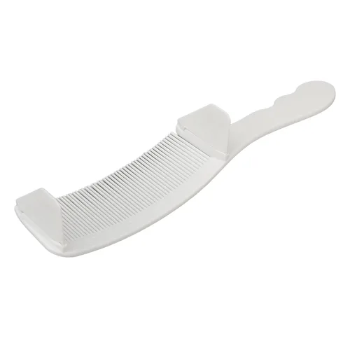 Vista 5 de Peine de peluquero Clipper, S en forma de longitud de corte diferente curva Clipper Peine Top plano para salón (blanco)