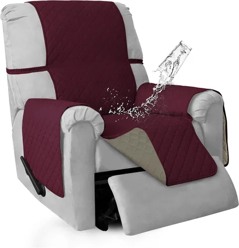 Vista 62 de ISSUNTEX Fundas de sofá de dos plazas con doble protección 100% impermeables para sala de estar, fundas para sofá de 2 cojines, protector de muebles