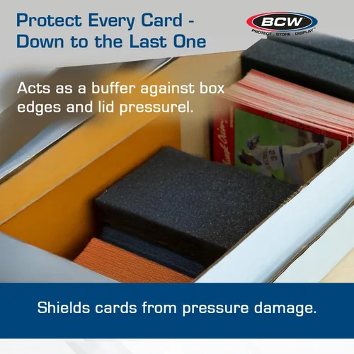 Vista 4 de BCW Monster Pads - Paquete de 20 separadores de tarjetas de espuma para cajas de almacenamiento de tarjetas coleccionables Insertos de espuma sin