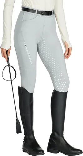 Vista 8 de Willit - Pantalones de equitación para mujer con asiento completo, mallas ecuestres de silicona, pantalones de equitación para montar a caballo