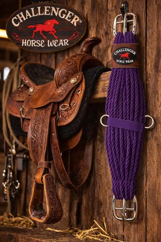 Vista 4 de Western 27 Strand Double Weave Purple Mohair Roper Cinch 97RT07PP