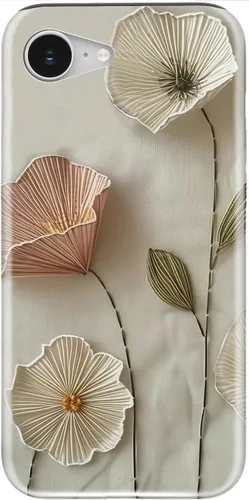Vista 117 de Funda para iPhone 12 Mini, compatible con carga inalámbrica, protección de doble capa con elegante diseño de flores silvestres, silicona suave +