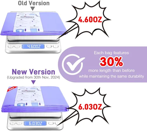 Vista 2 de Recambios compatibles con Dekor Classic, 30% de longitud extra, paquete de 4 forros para cubos de pañales con aroma a lavanda