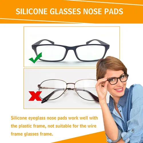 Vista 10 de Almohadillas de silicona para la nariz, adhesivas, hipoalergénicas, para lentes y lentes de sol, 12 pares