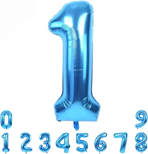 Vista 72 de Toniful - Globos de helio grandes de números del 0 al 9 de 40 pulgadas, color negro, globos digitales de número 0, globos de papel de aluminio
