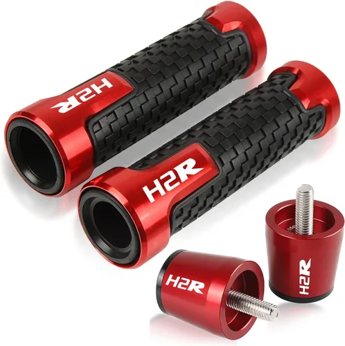 Vista 9 de Para Kawasaki H2 H2R 2015 2016 2017 2018 2019 motocicleta antideslizante manillar mano goma agarres manillar extremos tapa tapón 7/8 pulgadas 0.866