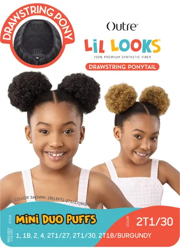 Vista 2 de Outre Lil Looks - Cola de caballo con cordón - MINI DUO PUFFS (1)
