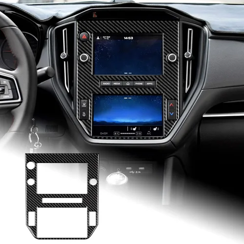 Vista 23 de AIRSPEED Para Subaru WRX/WRX STI 2022 2023 Consola central de coche, salida de aire, cubierta de marco de salida de aire, calcomanía de fibra