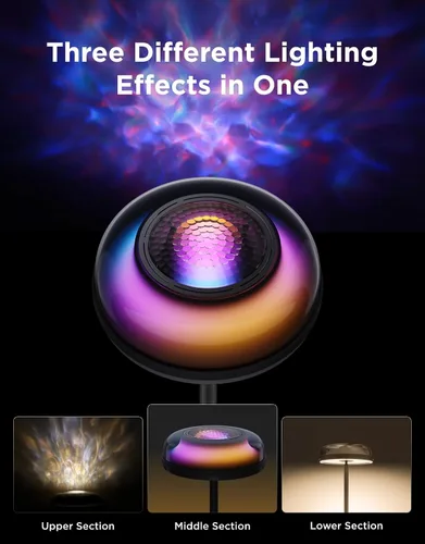 Vista 3 de Govee Uplighter Floor Lamp with Nebula Effect, RGBIC Projector, Floor Lamp for Living Room, Compatible with SmartThings, Alexa and Matter, Corner
