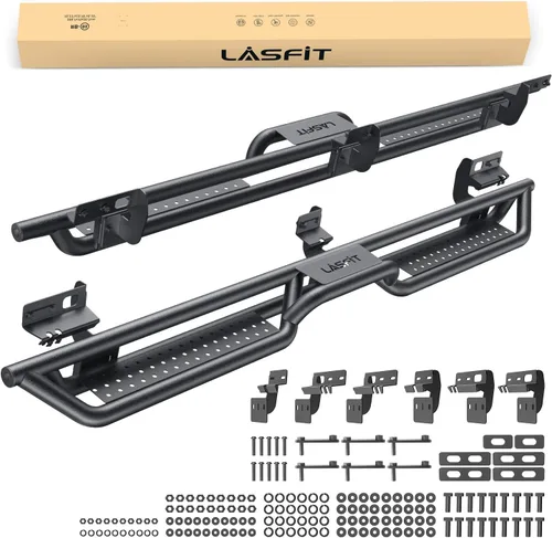 Vista 12 de LASFIT - Estribos para cabina de tripulación: para Ram 1500 2009-2018 / Ram 1500 Classic 2019-2026 / Ram 2500 2010-2026 / Ram 3500 2010-2026, dos
