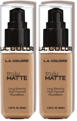 Vista 17 de L.A. Colors Base Mate Verdadera, Bronceado Profundo CLM361 (Paquete de 2)