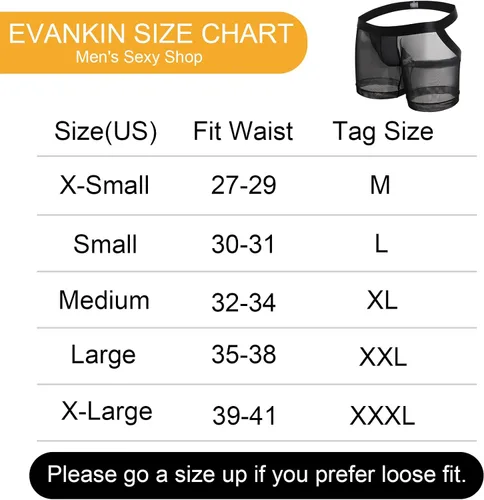 Vista 6 de Evankin Calzoncillos tipo bóxer sexy para hombre, ropa interior de seda de hielo, ropa interior de malla, transparente, lencería sin culo