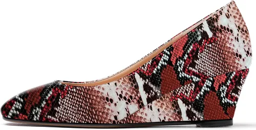 Vista 2 de WAYDERNS Zapatos de tacón bajo con cuña de tacón bajo para mujer de 2 pulgadas