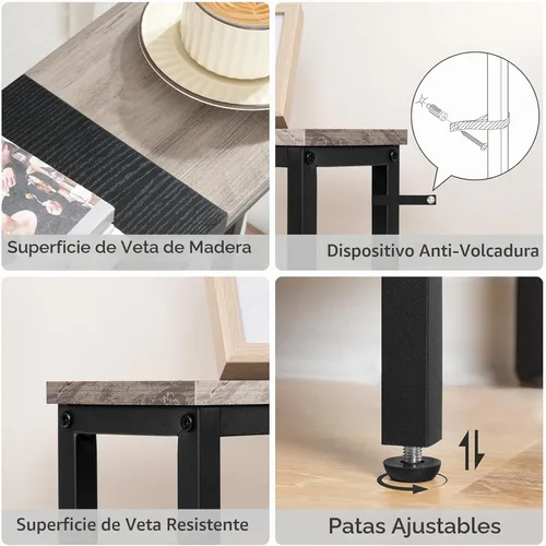 Vista 7 de HOOBRO Mesa consola estrecha con tomas de corriente, mesa de sofá delgada de 44.9 pulgadas