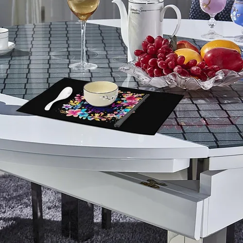 Vista 4 de Magic Magical Graphic Placemats Set of 6 Resistant Table Mats Washable Place Mats for Dinner Party Table Decoration