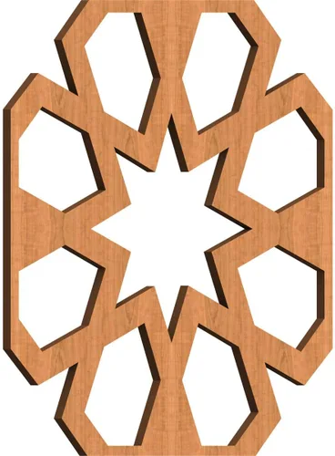 Vista 43 de Jackson Decorative Fretwork Wood Wall Panels, Large, 23 3/8" W x 23 3/8" H x 1/4" T, Cherry
