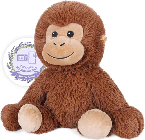 Vista 20 de SuzziPals Vaca de las Tierras Altas de Peluche Calentable y Enfriable, Almohadilla Calentable Microondable para Relajación y Alivio, Juguetes